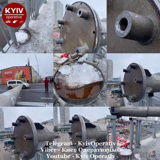 На Шулявському мосту в Києві впали стовпи освітлення - Цензор.НЕТ 3806