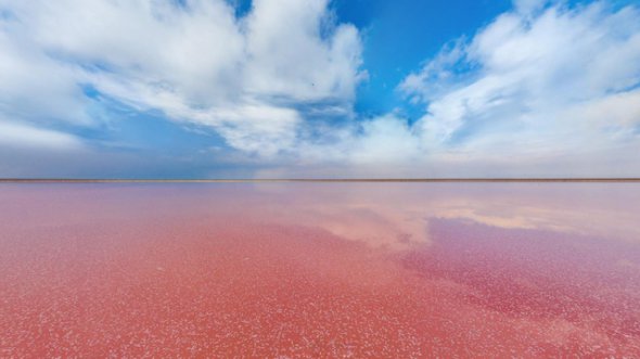 У мережі можна переглянути 3D-панораму унікального Рожевого озера Херсонщини