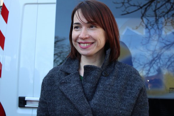 Угорський дезінфікуючий засіб у Полтаві представляла директорка з якості компанії "Дезковер" Світлана Ющенко