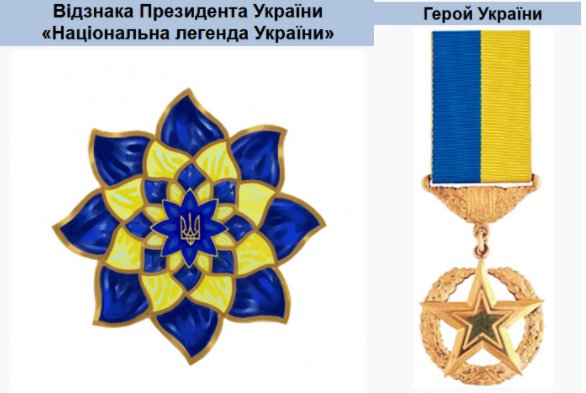 Відзнака "Національна легенда України" зроблена із золота з емаллю, жовтого металу.