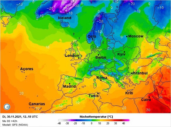 Чуть выше, традиционно, температура будет в южной части Украины