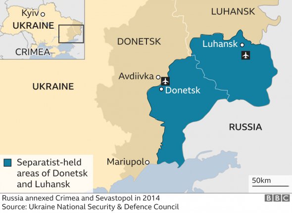 Оккупированные россиянами части Донбасса могут стать одним из плацдармов российской атаки 