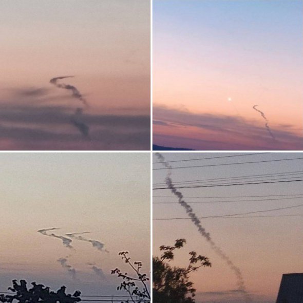 Очевидцы сообщают, что на небе появились следы, похожие на результаты работы ПВО
