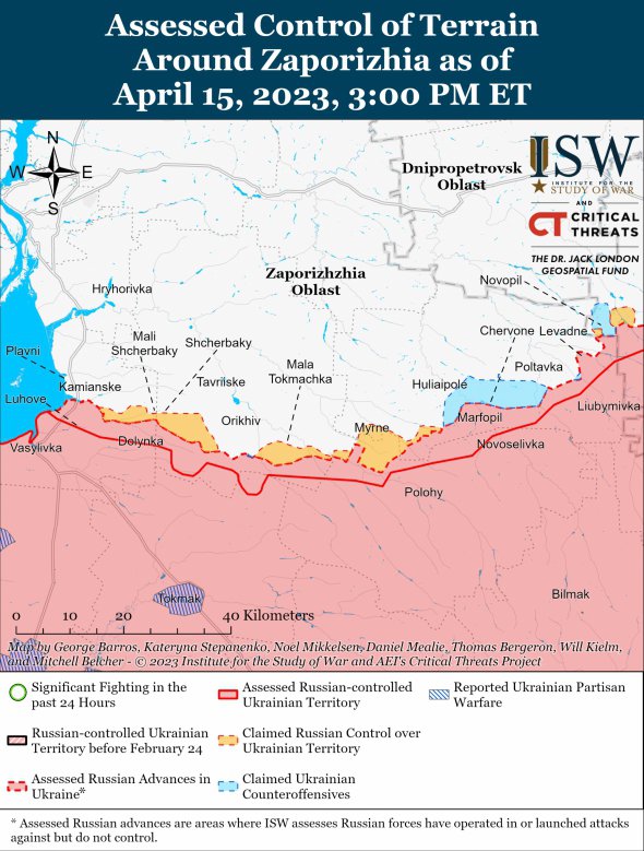 Карта бойових дій від ISW