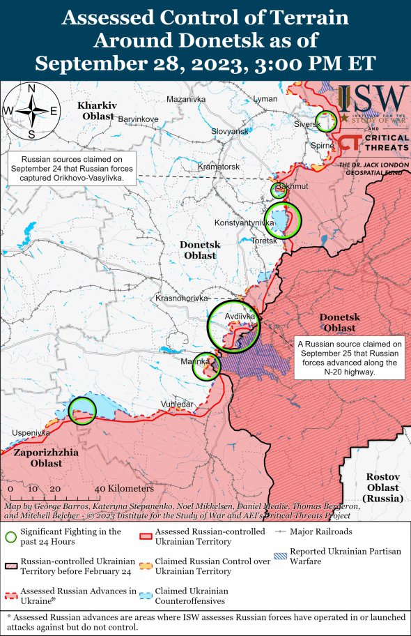 Карта бойових дій україна