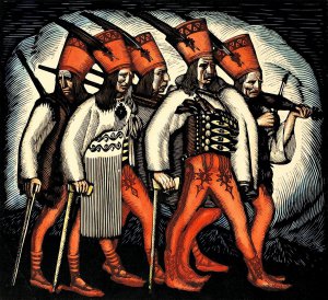 Картина ”Хода розбійників” Владислава Скочиляса, 1916 рік