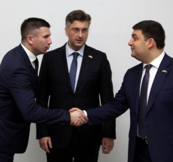 Івіца Пірич з Андрієм Пленковичем та Володимиром Гройсманом