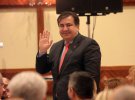 "Шана відвазі" -політика і журналістика"_зустріч української діаспори з Михайлом Саакашвілі, Юрієм Бутусовим та Любою Шипович, організована Канадсько-українським фондом допоги для збору коштів на навчання українських лікарів реабілітологів._Оуквілл,Торонто,Онтаріо_29 квітня 2017
