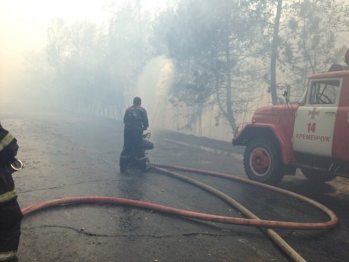 У Полтавській області через лісову пожежу частково обмежено рух транспорту