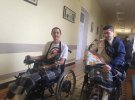 Раненые бойцы в Киевском клиническом госпитале на Печерске