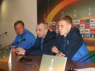"Динамо" разминается перед началом тренировки на "Олимпико"