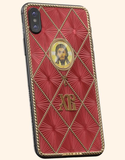 Православна версія пасхального iPhone X прикрашена мініатюрою з ликом Христа