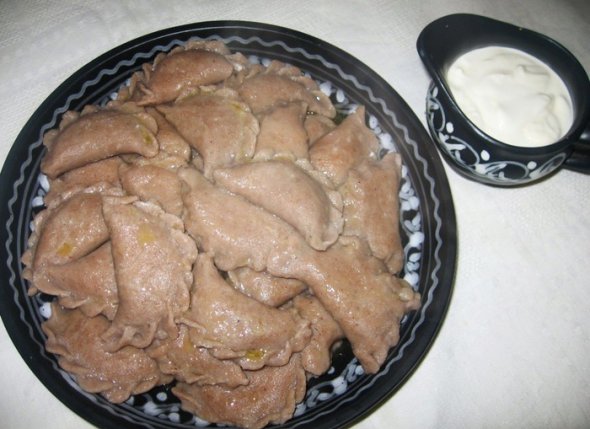 Гречані вареники з сиром