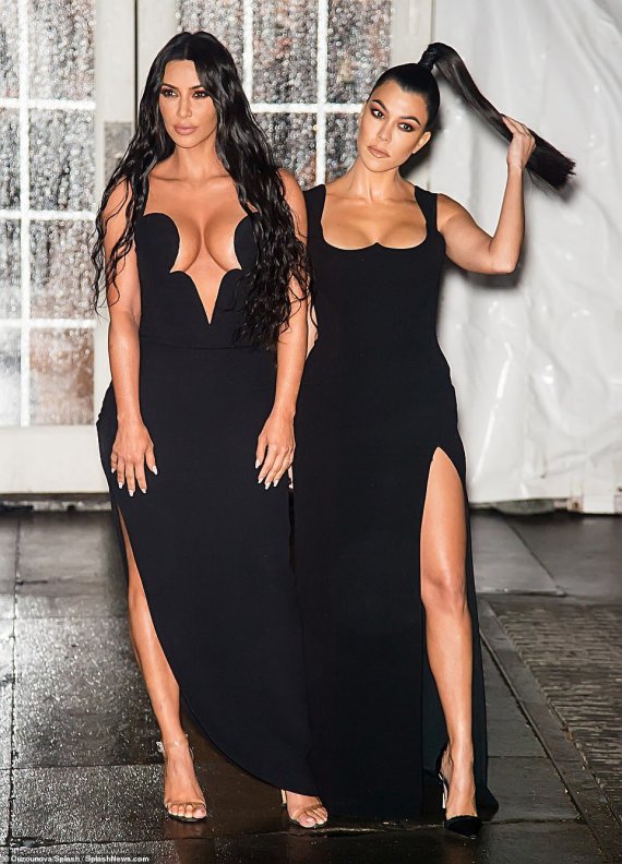   Kim and Courtney Kardashian attended an amFAR gala evening in New York 