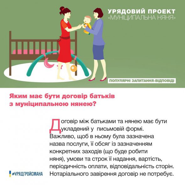 У документі обов'язково потрібно детально прописати обов'язки муніципальної няні.
