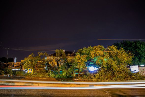 На Дніпропетровщині буревій валив дерева та конструкції будівель. Рятувальники ліквідовують наслідки негоди