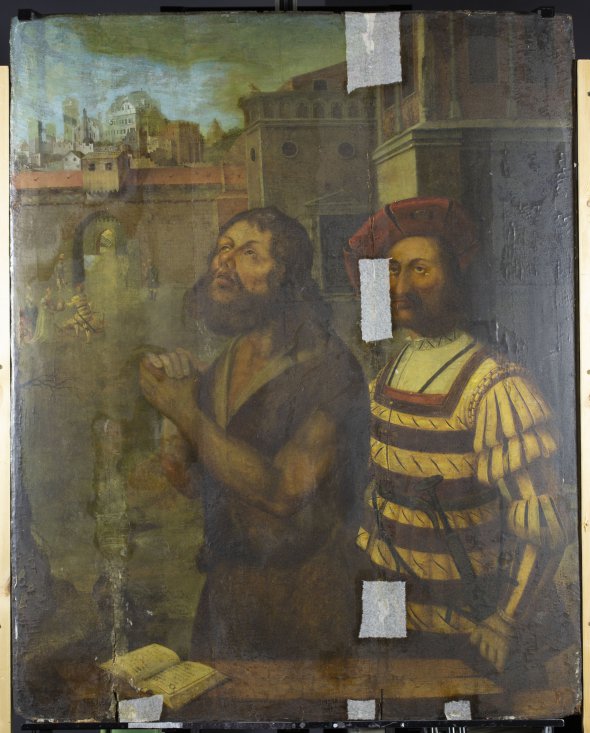 Під пошкодженою картиною виявили сцену народження Христа