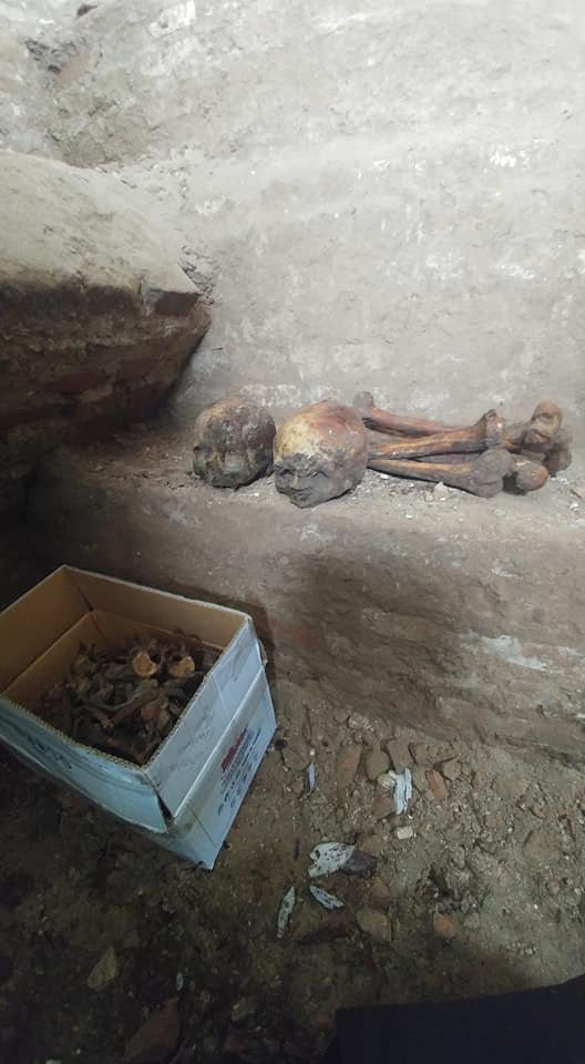 Під підлогою церкви на Глухівщині виявили черепи та безліч кісток
