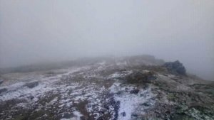 На горе Поп Иван выпал первый снег. Фото: Укргидрометцентр