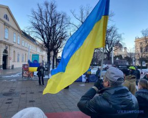 Австрийцы провели акцию в поддержку Украины